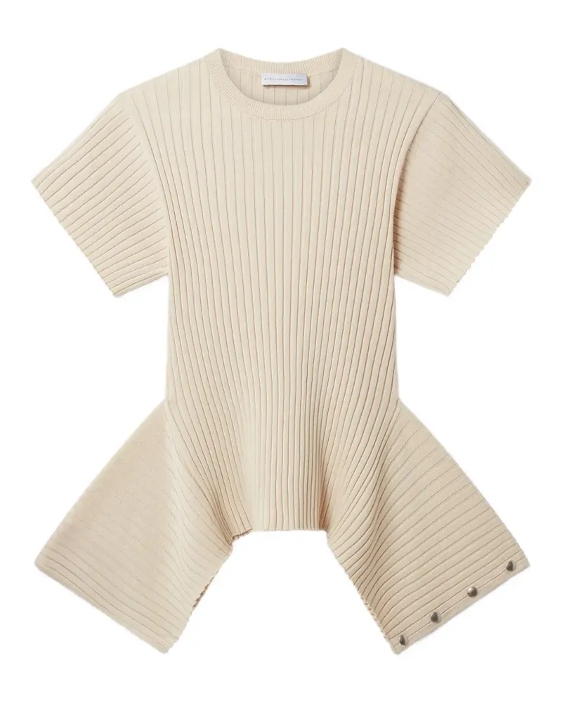 Stella McCartney Geripptes Strickoberteil - Nude Nude