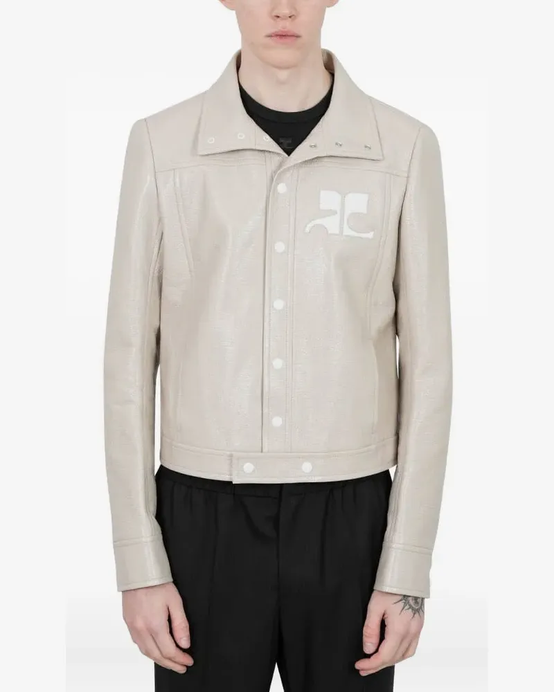 Courrèges Reedition Vinyl Jacke - Nude Nude