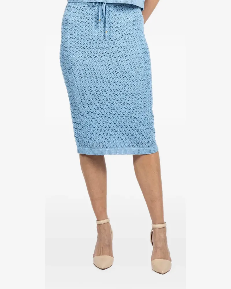 L'Agence lace midi skirt - Blau Blau