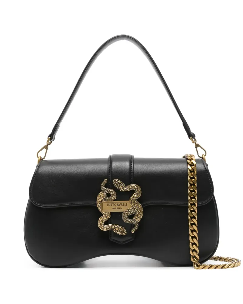 Just Cavalli Schultertasche aus Leder - Schwarz Schwarz