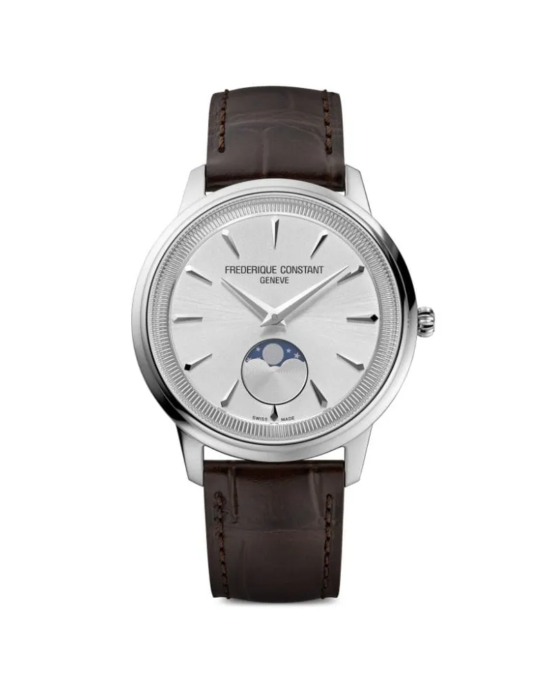 Frédérique Constant Classics Moneta Moonphase 37mm - Grau Grau