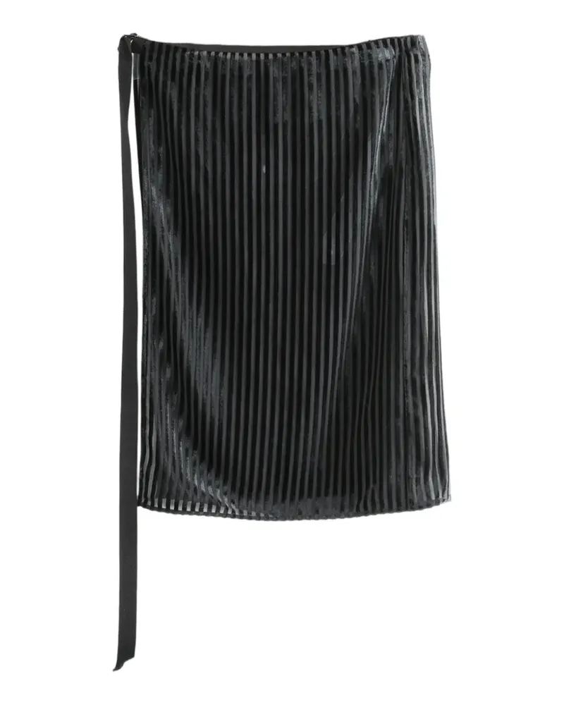 Ann Demeulemeester pleated wrap-style shorts - Schwarz Schwarz