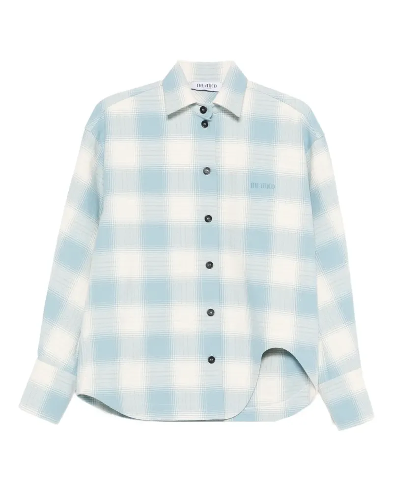 ATTICO checked-pattern long-sleeve shirt - Blau Blau