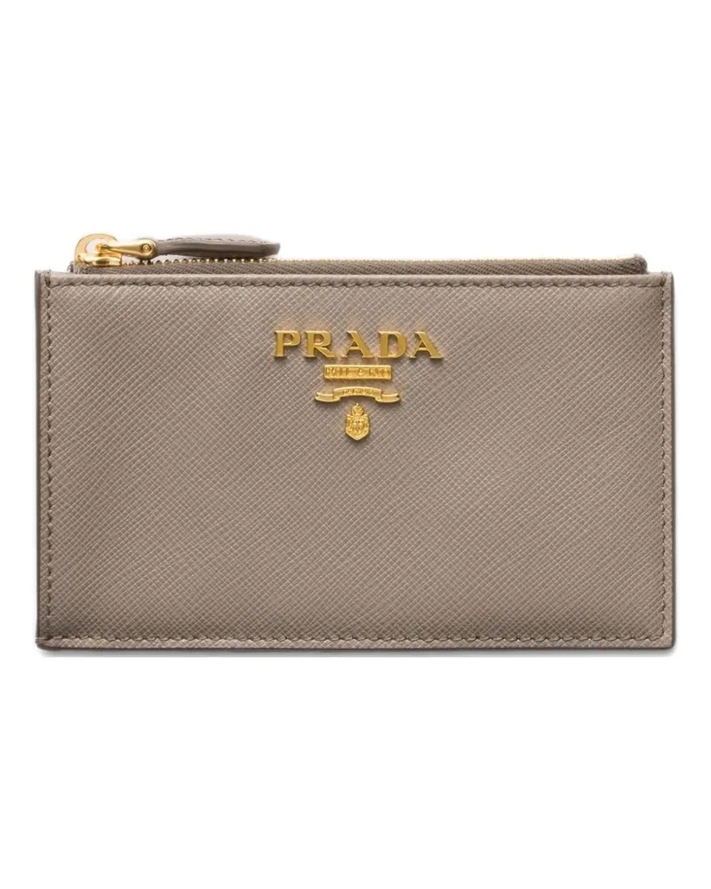 Prada Kartenetui mit Reißverschluss - Grau Grau