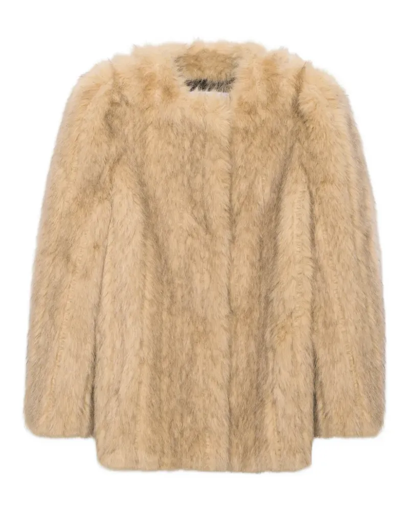STAND Sawyer padded-shoulder jacket - Nude Nude