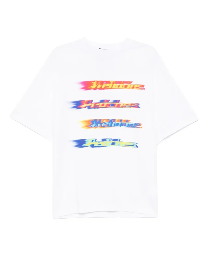 WE 11 DONE Capsule T-Shirt mit Logo - Weiß Weiß