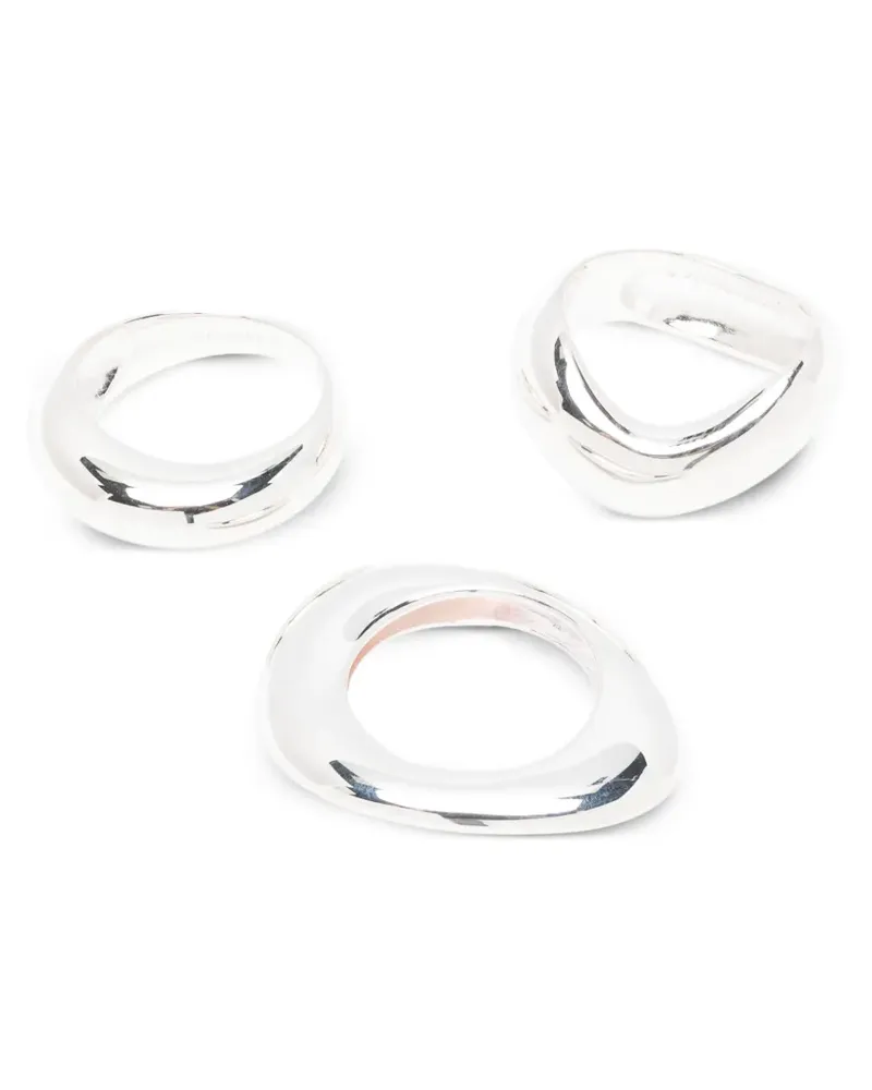Completedworks Post Capital ring (set of three) - Silber Silber