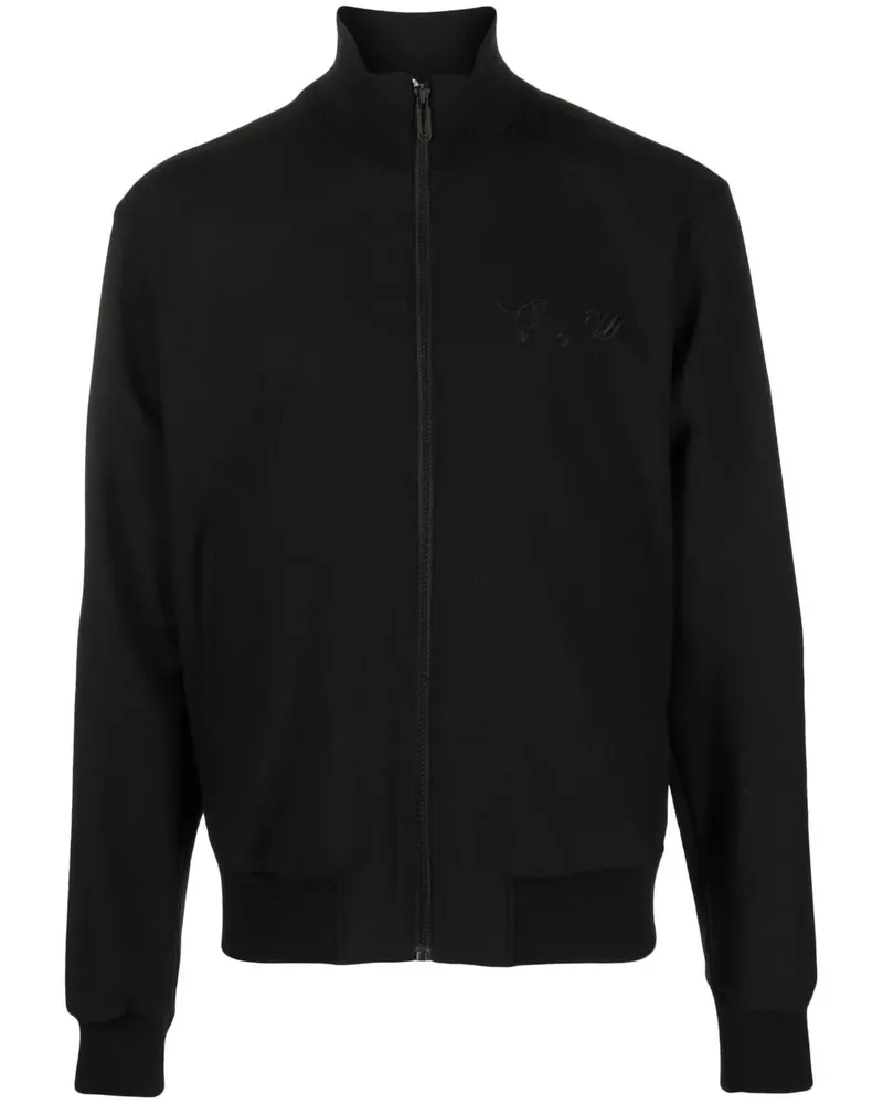 OFF-WHITE Sportjacke mit Logo-Print - Schwarz Schwarz