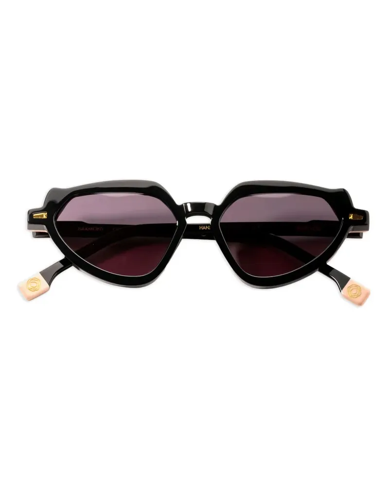 Kyme Harmony Sonnenbrille mit geometrischem Gestell - Schwarz Schwarz