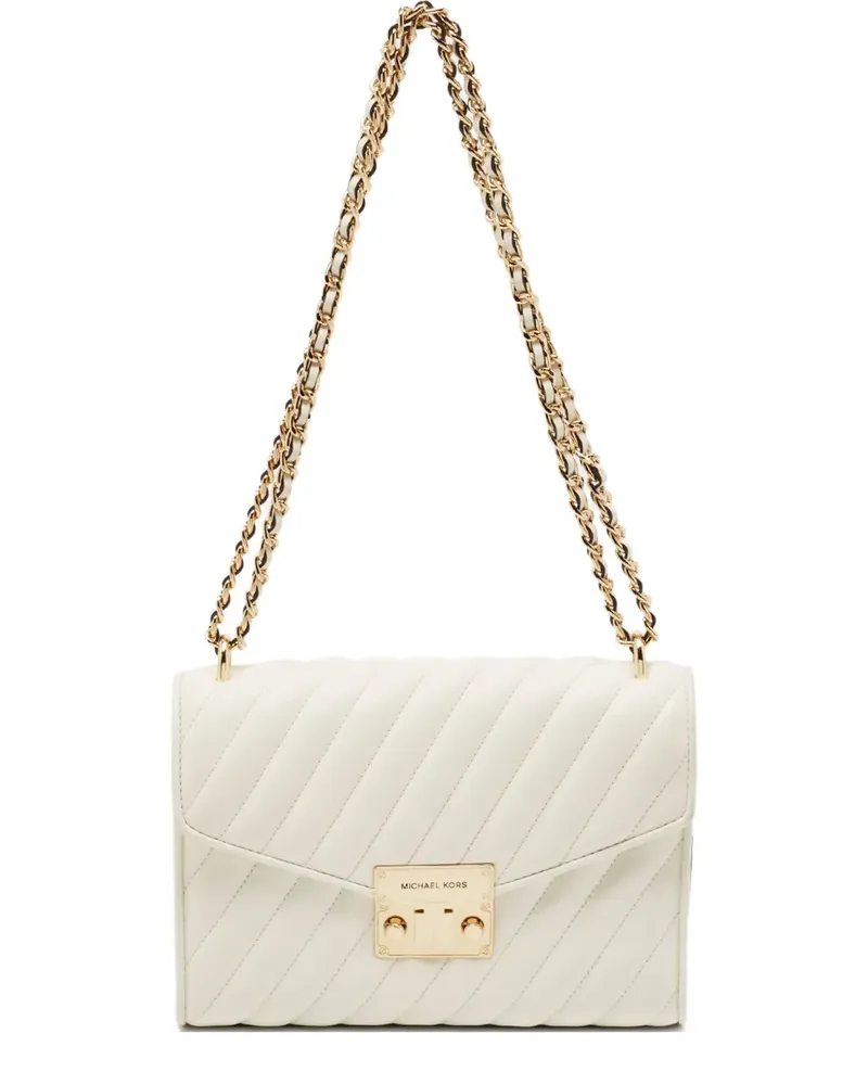 Michael Kors Gesteppte Schultertasche - Weiß Weiß