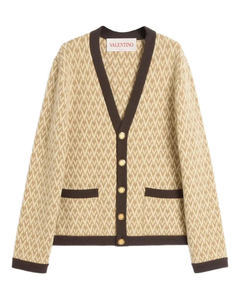 Valentino Garavani Toute La V Wollcardigan - Nude Nude