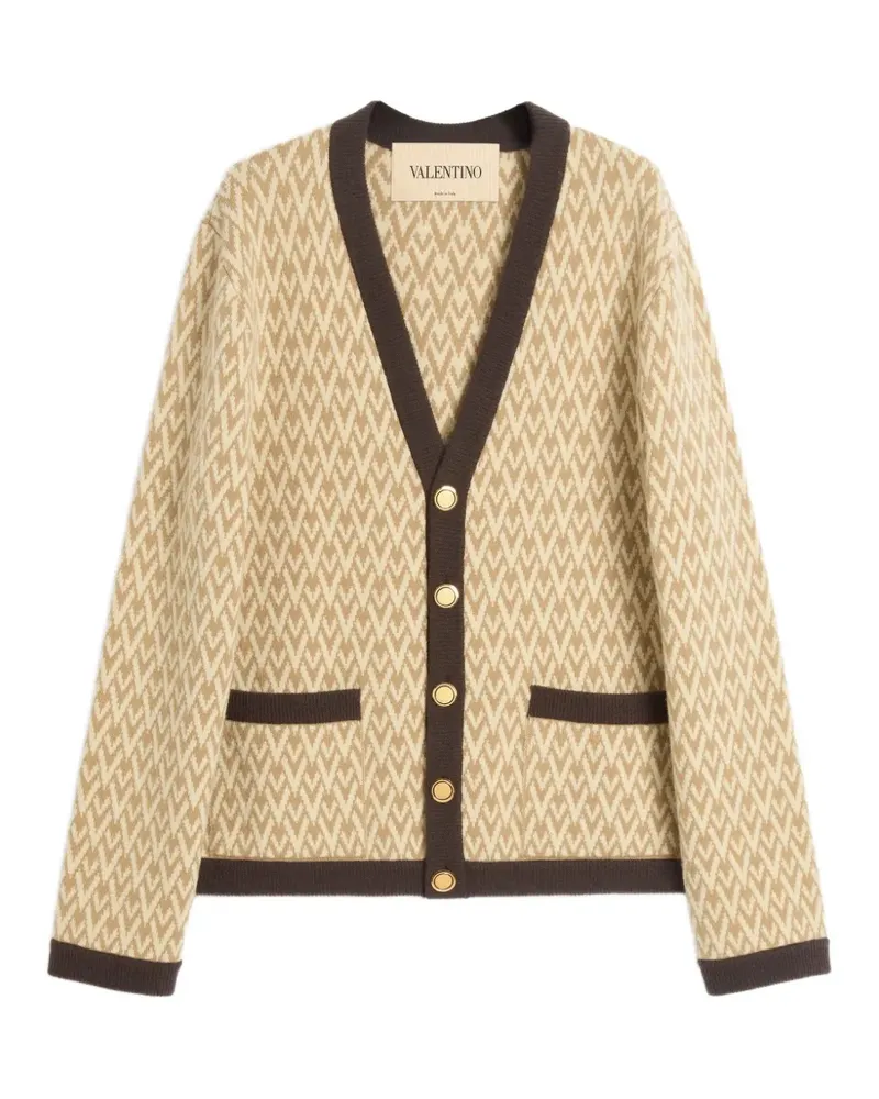 Valentino Garavani Toute La V Wollcardigan - Nude Nude