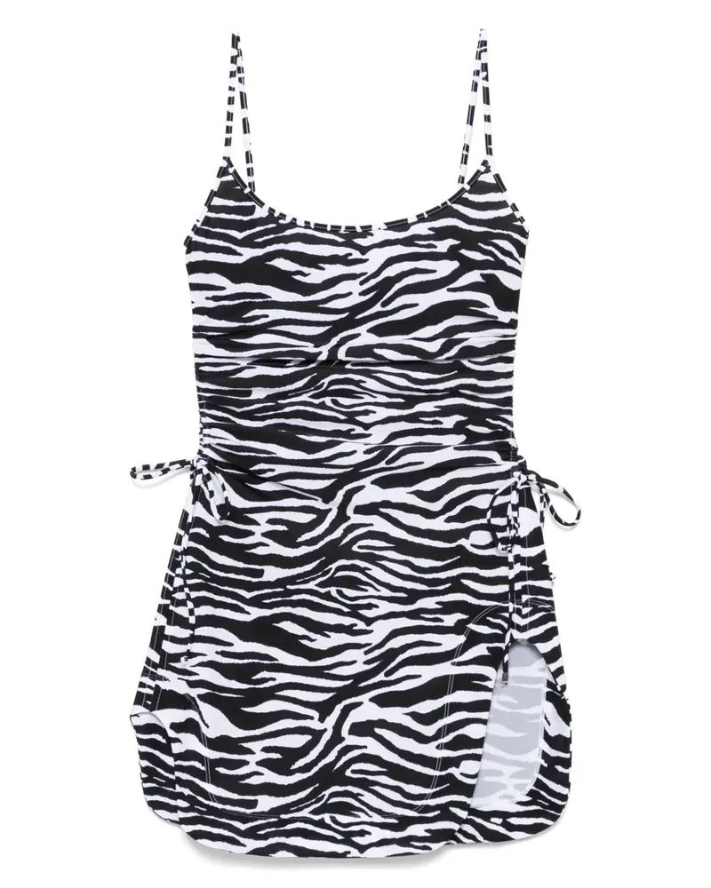 ATTICO Minikleid mit Zebra-Print - Weiß Weiß