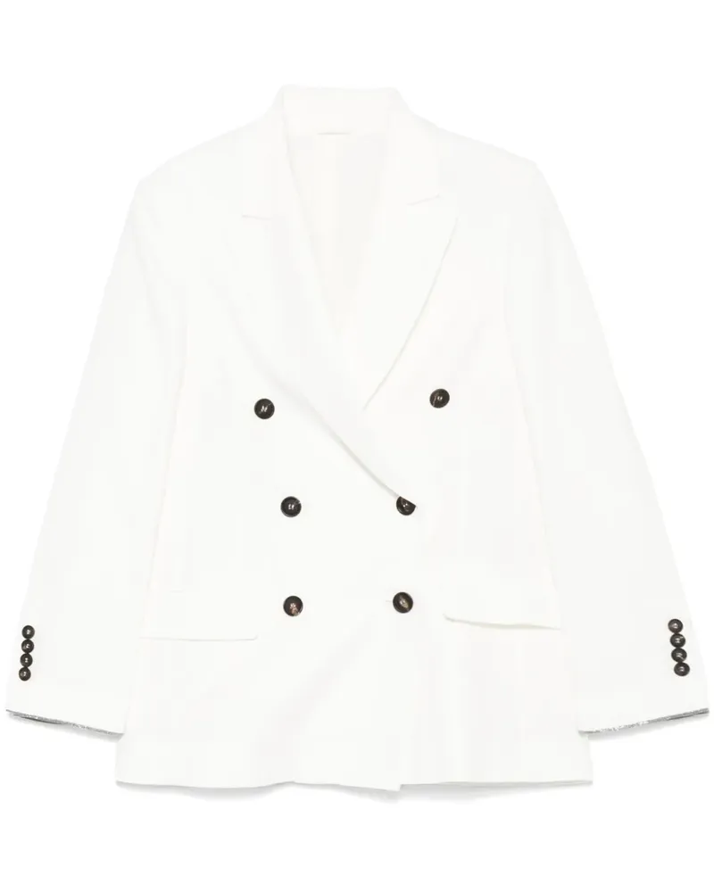 Brunello Cucinelli Doppelreihiger Blazer - Nude Nude