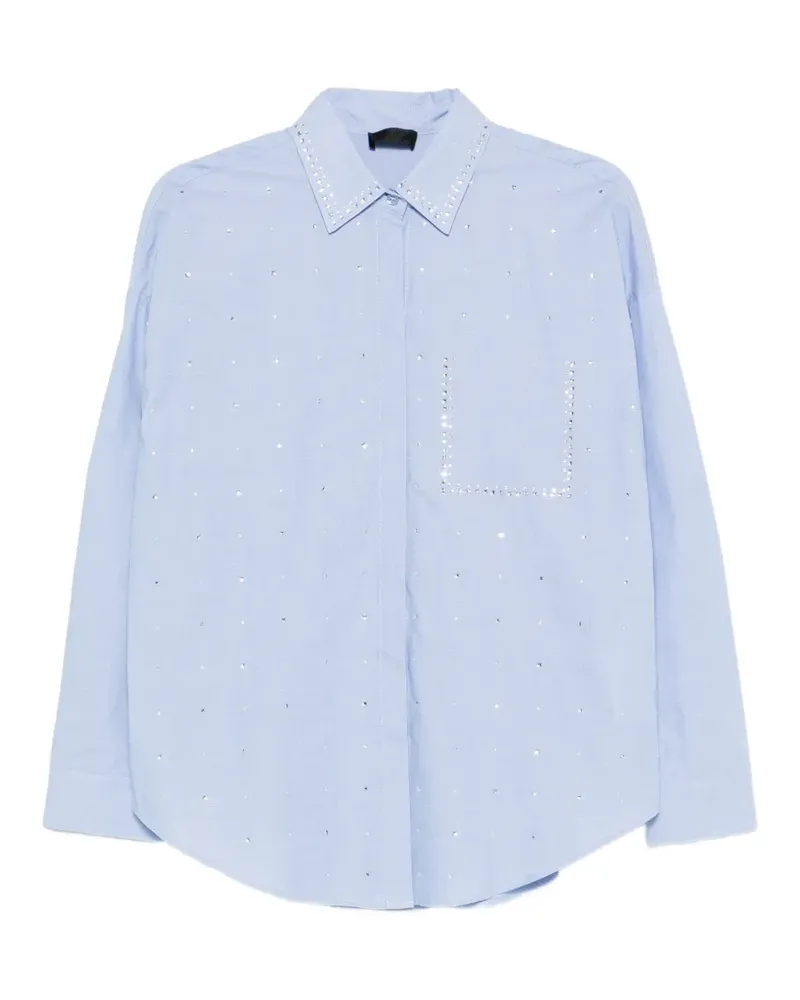 Liu Jo embellished cotton shirt - Blau Blau