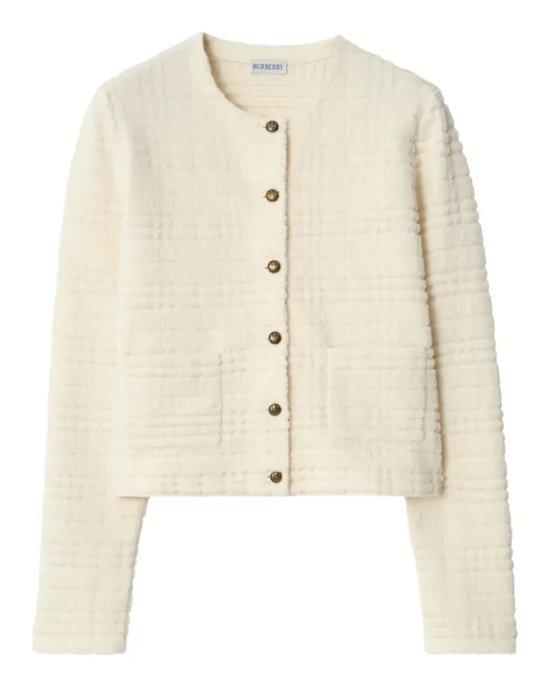 Burberry bottuned long-sleevve jacket - Nude Nude