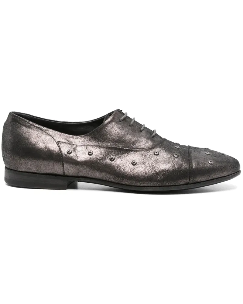 Pantanetti Derby-Schuhe im Metallic-Look - Grau Grau