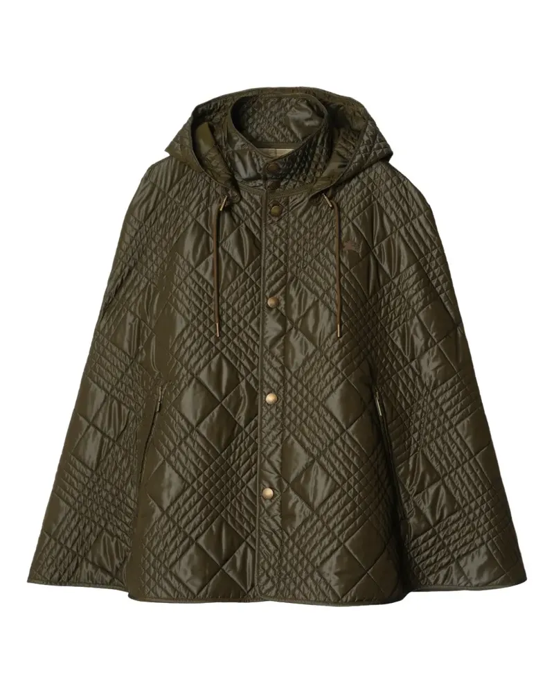 Burberry Cape mit Mikro-Karomuster - Grün Grün