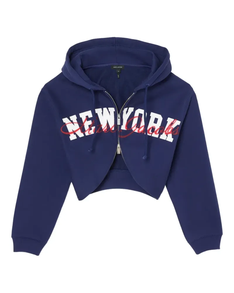 Marc Jacobs Cropped-Hoodie mit Logo - Blau Blau