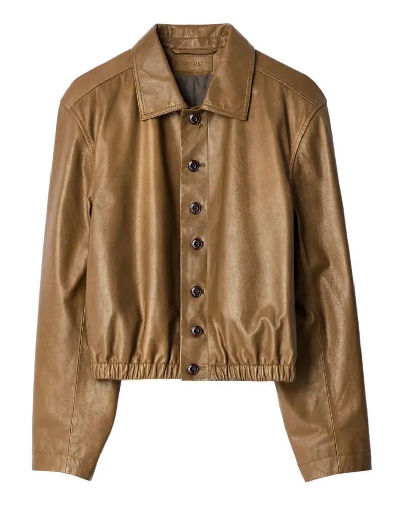 Christophe Lemaire soft leather blouson - Braun Braun