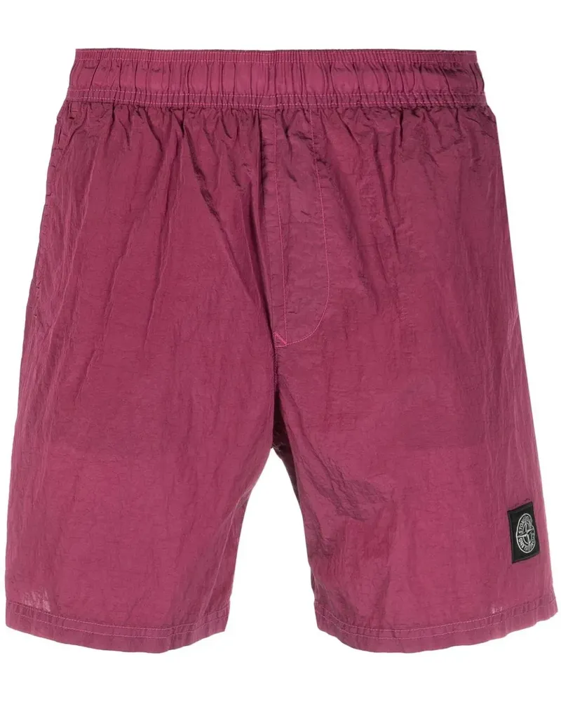 Stone Island Joggingshorts mit Kompass-Patch - Rosa Rosa