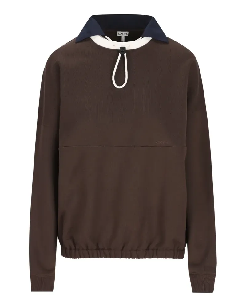 Loewe Kordelzug-Pullover mit elastischem Saum - Braun Braun