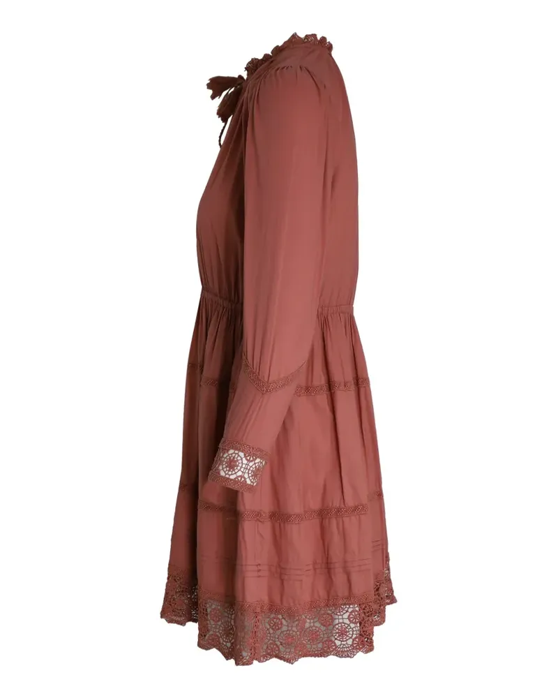 Ulla Johnson crochet-trim mini dress - Braun Braun