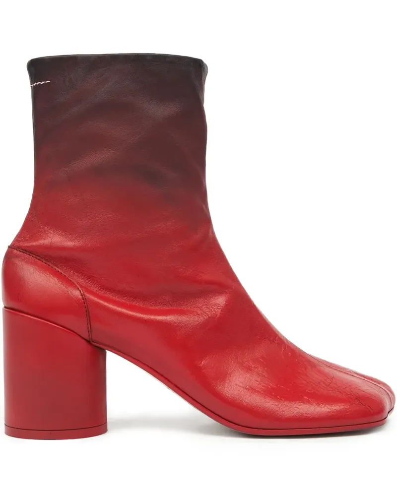 Maison Margiela Knöchelhohe Lederstiefel - Rot Rot
