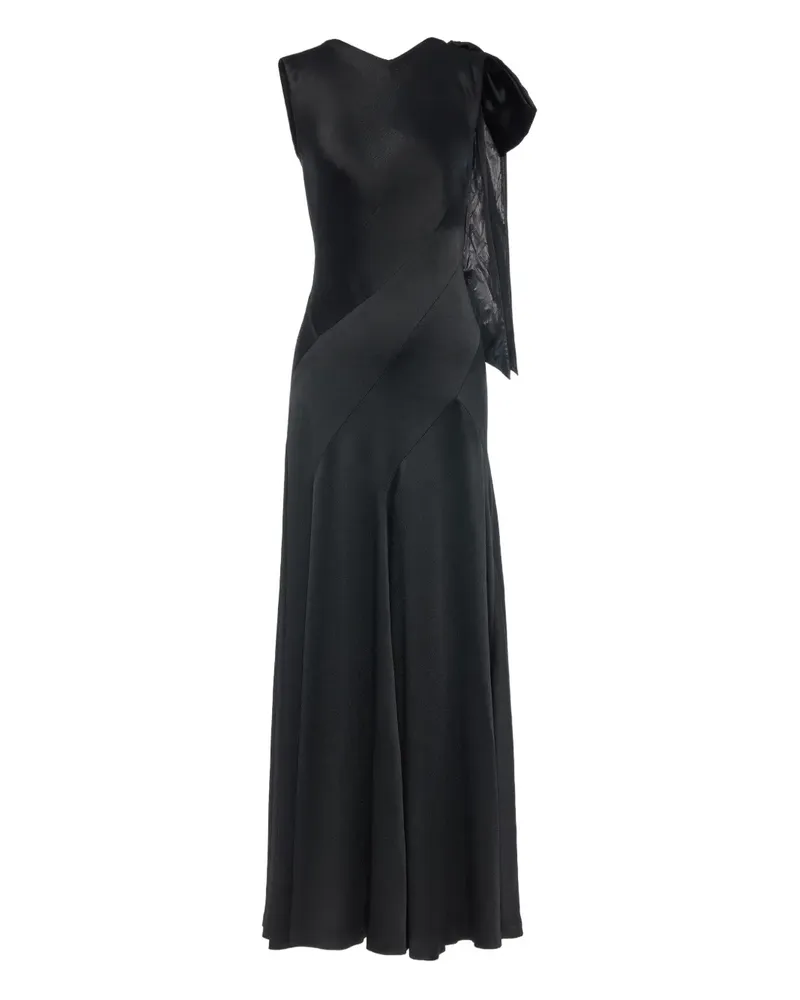Maison Margiela Robe mit Schleife - Schwarz Schwarz