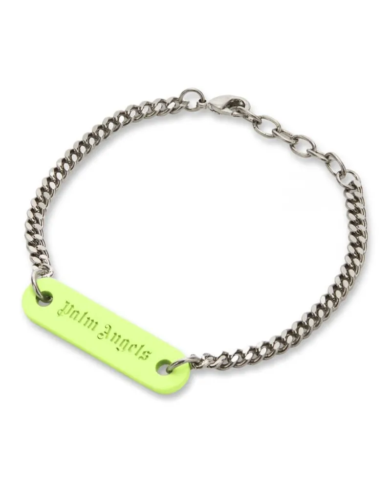 Palm Angels Armband mit Logo-Schild - Silber Silber
