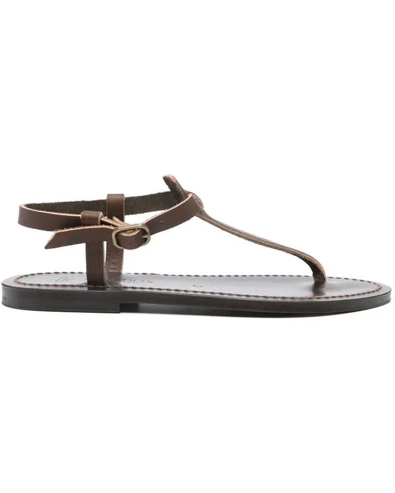 K.Jacques  Flache Picon Sandalen - Braun Braun