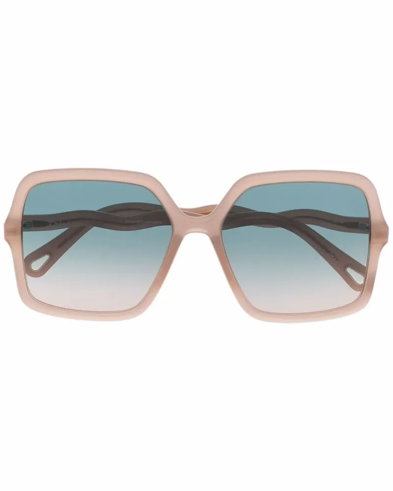 Chloé Eckige Zelie Sonnenbrille - Nude Nude