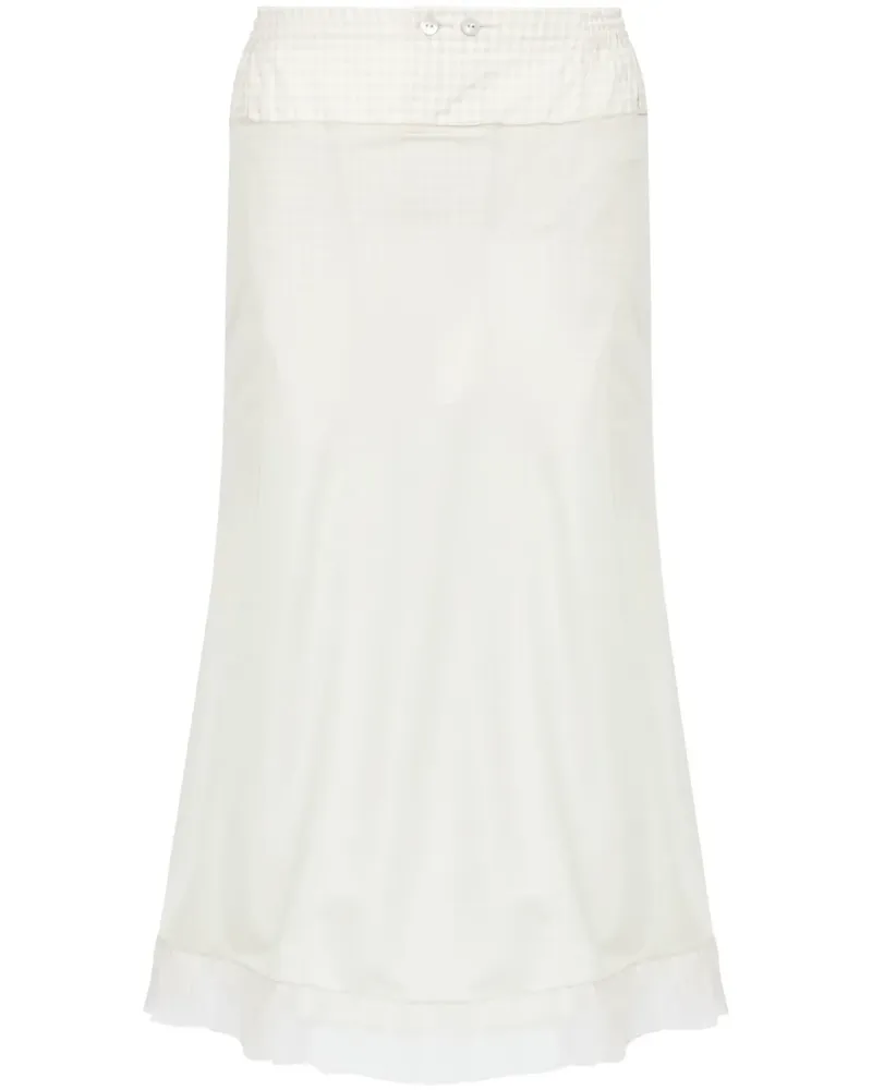 Maison Margiela Karierter Midirock - Nude Nude