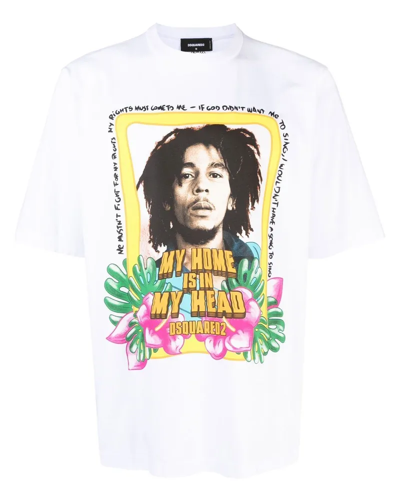 Dsquared2 T-Shirt mit grafischem Print - Weiß Weiß