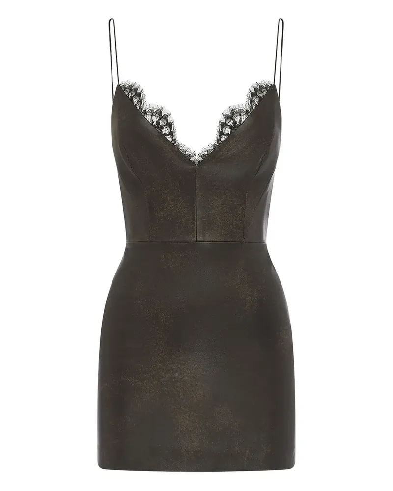 Alex Perry lace-trim mini dress - Braun Braun