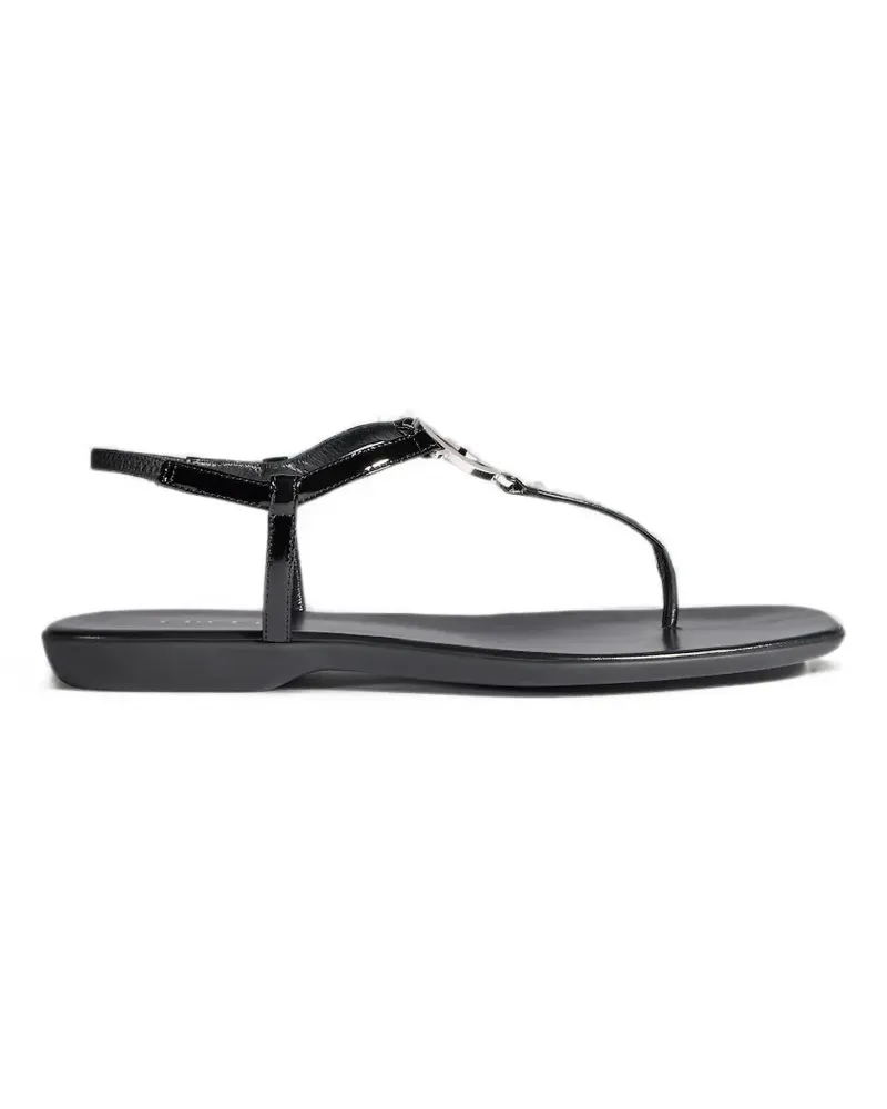Gucci Interlocking G patent leather sandals - Schwarz Schwarz