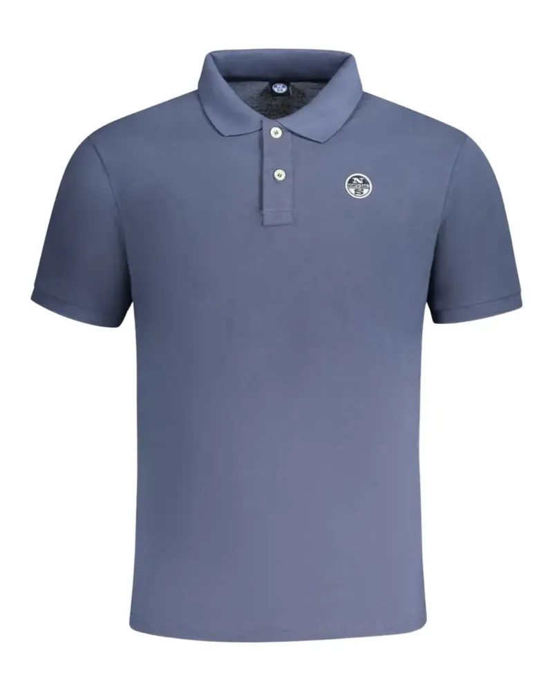 North Sails logo-patch polo shirt - Blau Blau