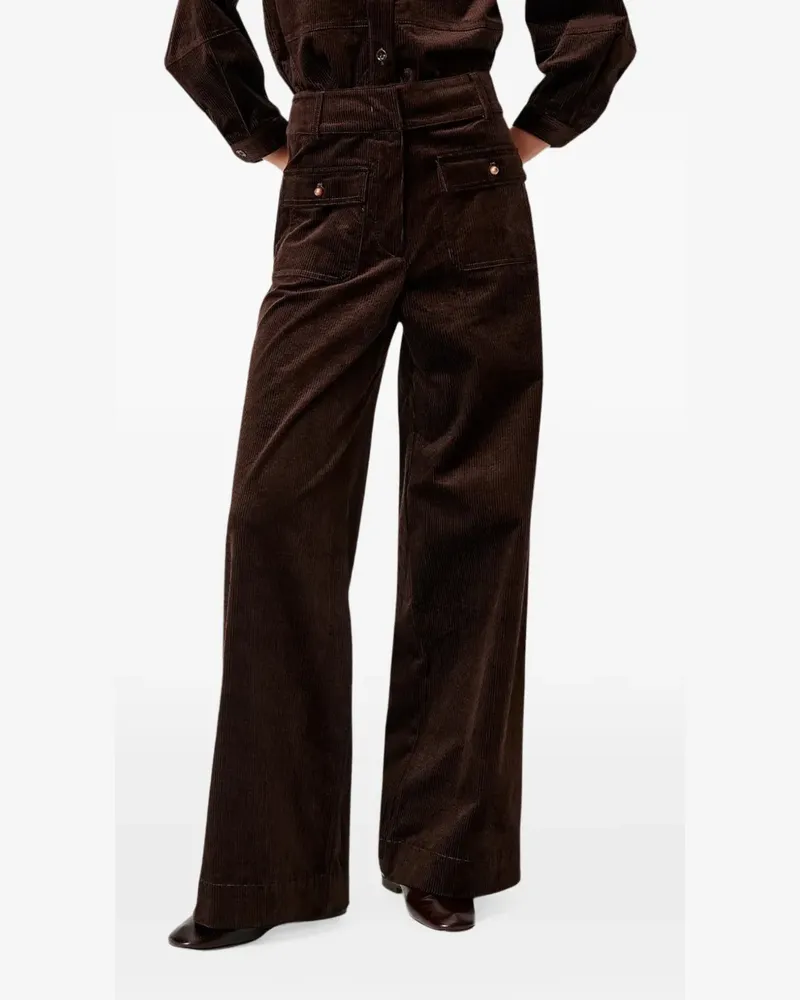 Sessùn Manhastreet Hose aus Cord - Braun Braun