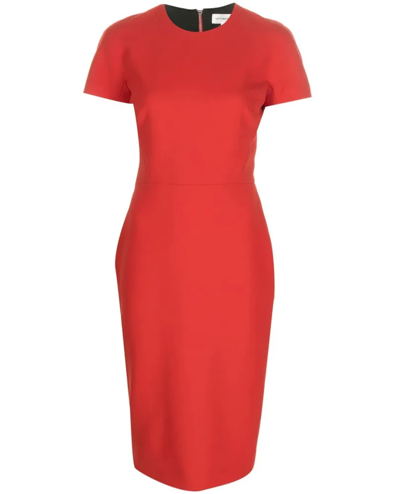 Victoria Beckham Kreppkleid mit lockerem Schnitt - Rot Rot