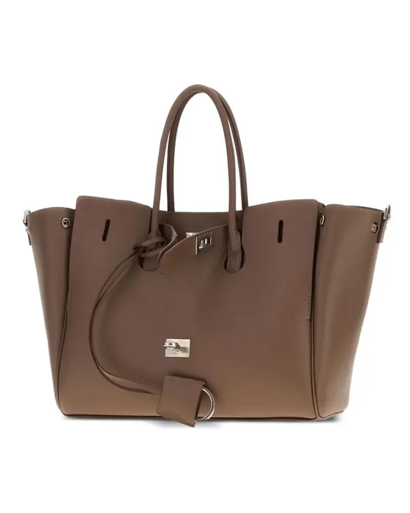 Balenciaga Carry Tote Bag aus Leder - Braun Braun