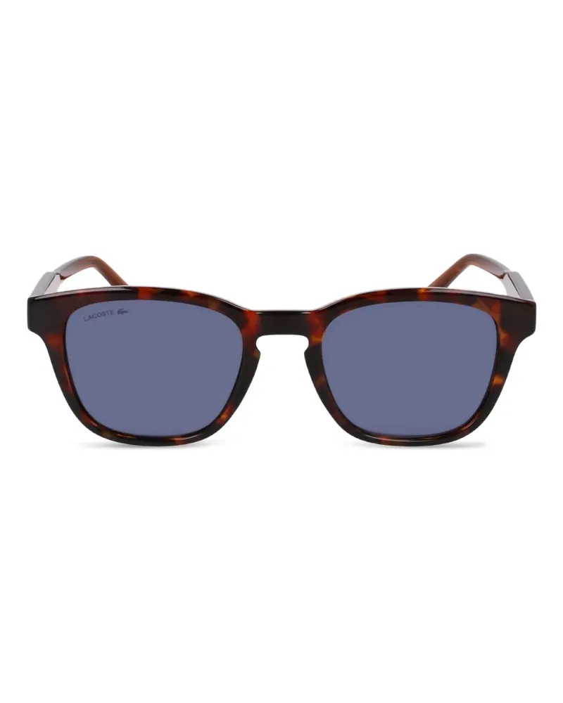 Lacoste Sonnenbrille mit eckigem Gestell - Braun Braun