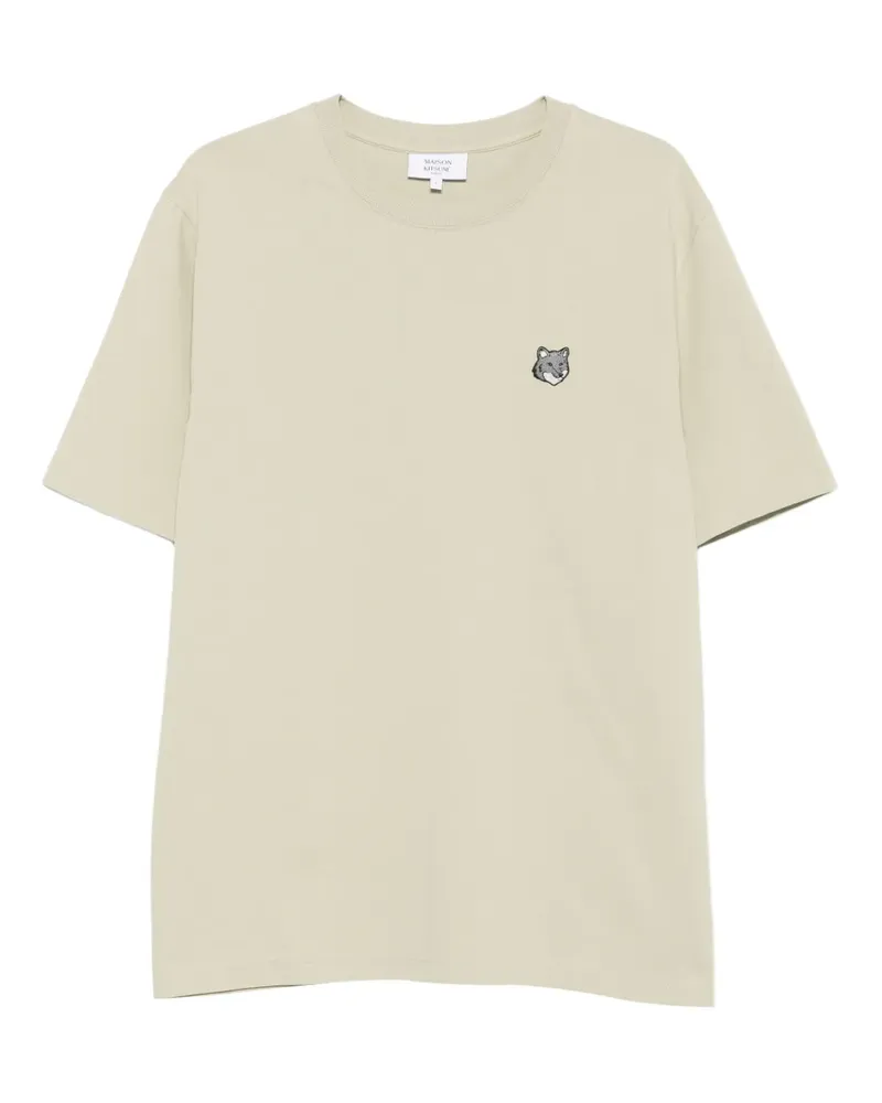 Kitsuné T-Shirt mit Fuchs-Patch - Nude Nude