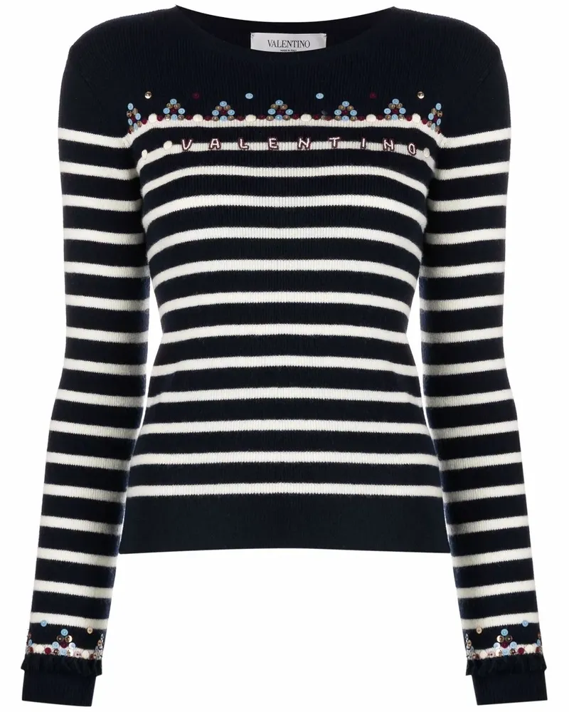 Valentino Garavani Pullover mit Logo-Stickerei - Blau Blau