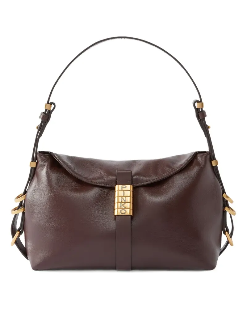 Pinko Schultertasche mit Logo-Schild - Rot Rot