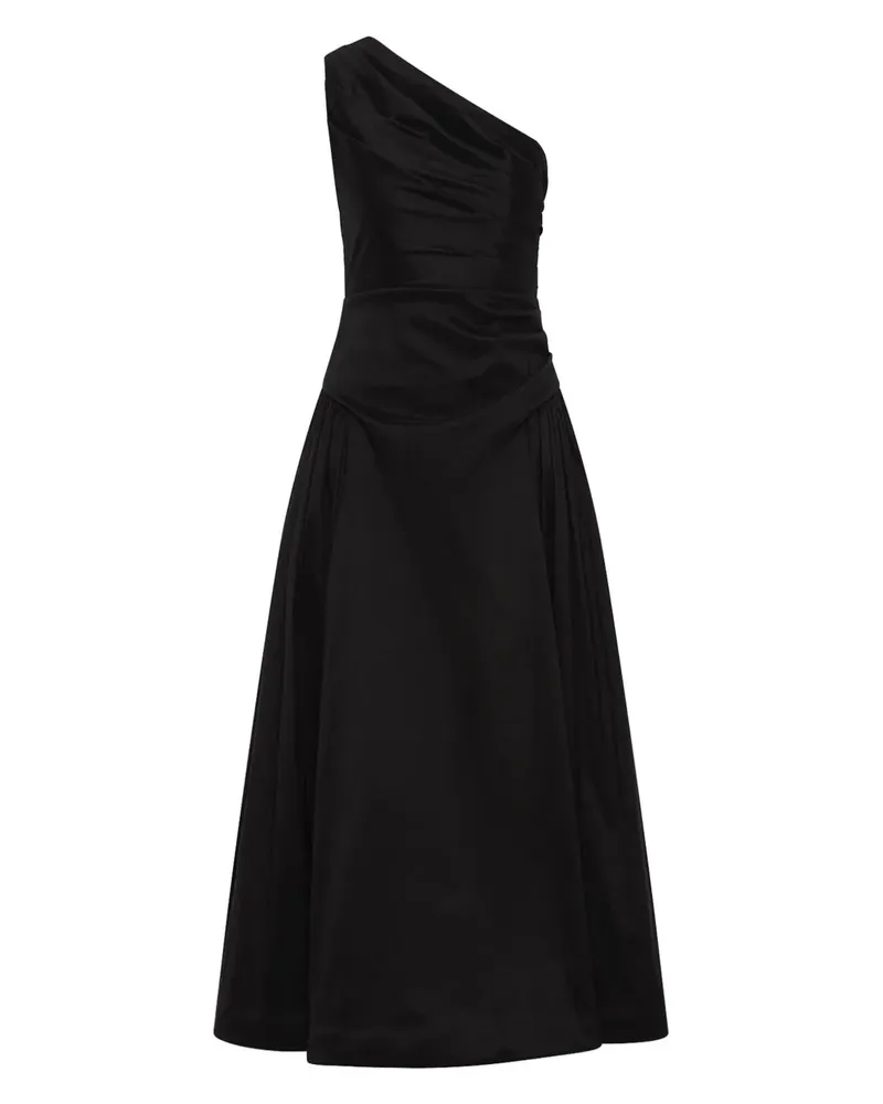 Rachel Gilbert Asymmetrisches Kleid mit Raffungen - Schwarz Schwarz
