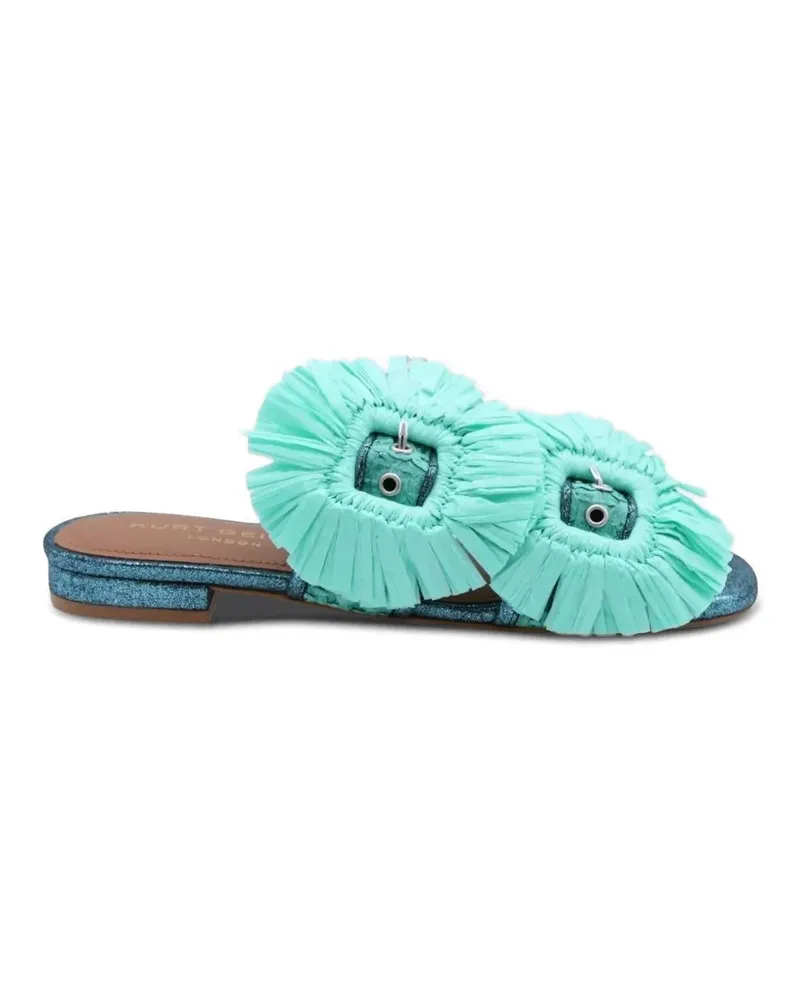 Kurt Geiger raffia-embellished glitter-effect sandals - Grün Grün