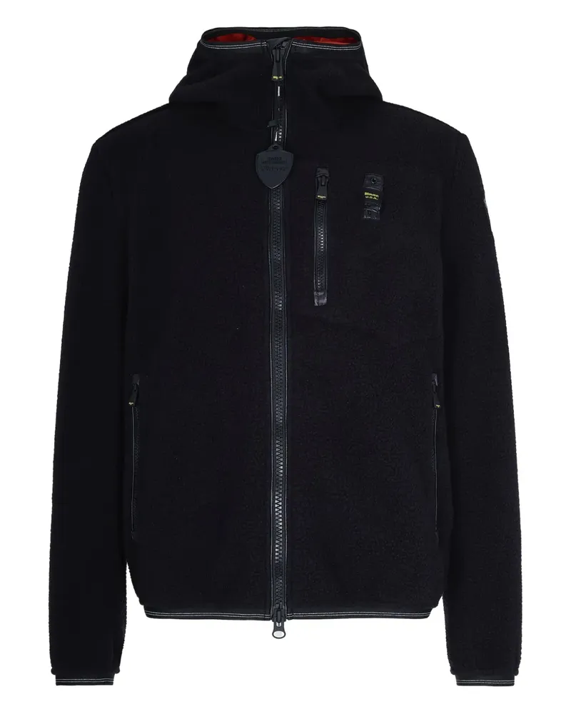 Blauer hooded zip-up jacket - Schwarz Schwarz
