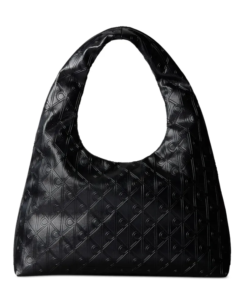 Calvin Klein patterned shoulder bag - Schwarz Schwarz