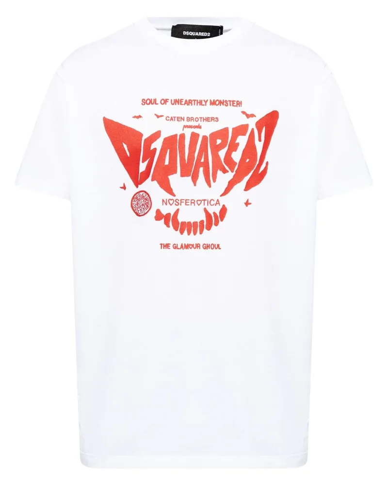 Dsquared2 T-Shirt mit Logo-Print - Weiß Weiß