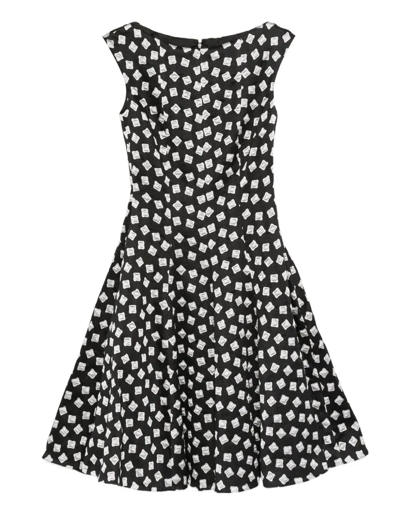 Talbot Runhof Kleid mit geometrischem Print - Schwarz Schwarz